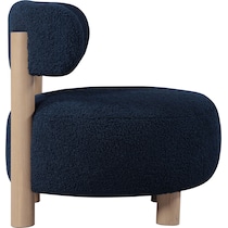 trea blue gold accent chair   