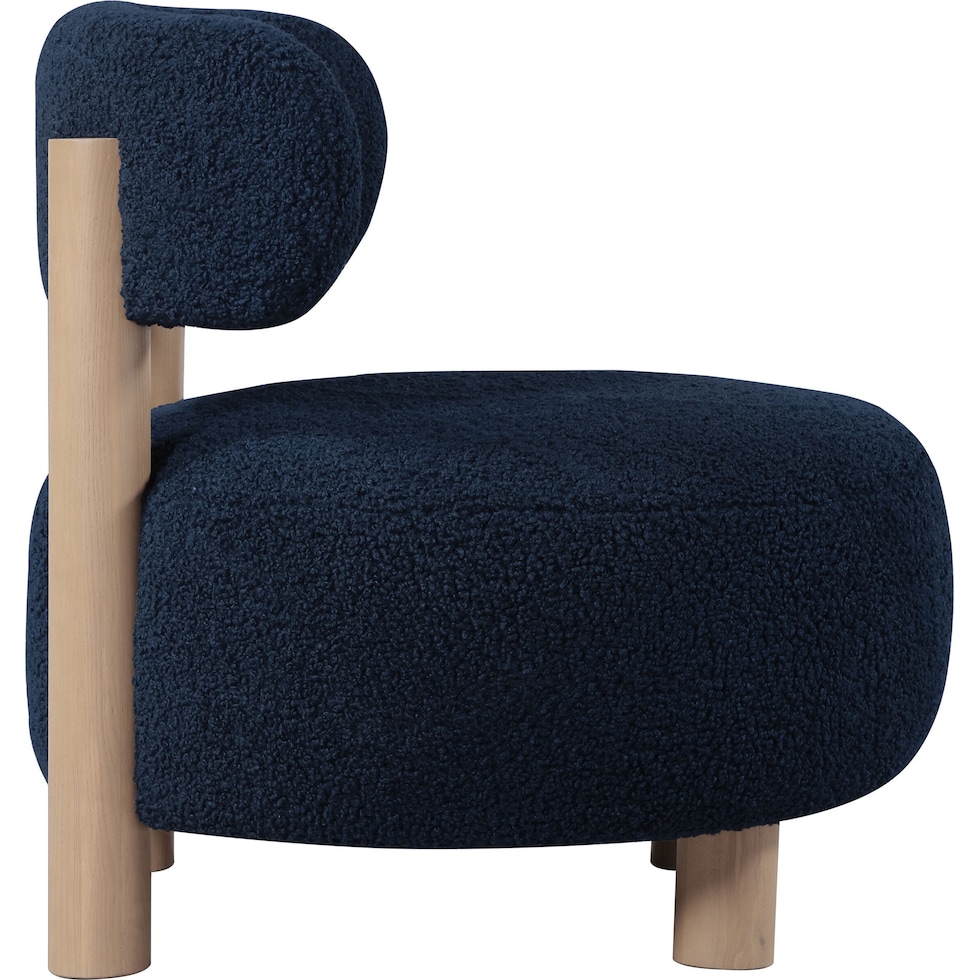 trea blue gold accent chair   