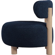 trea blue gold accent chair   