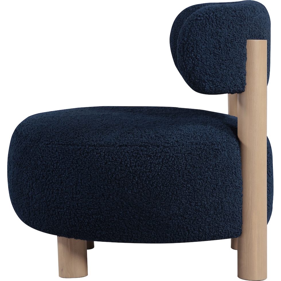trea blue gold accent chair   