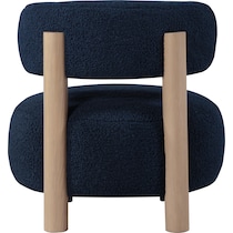 trea blue gold accent chair   
