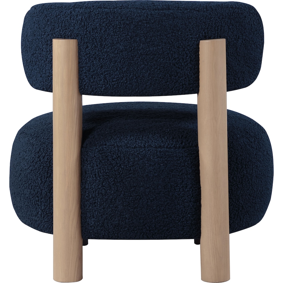 trea blue gold accent chair   