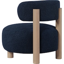 trea blue gold accent chair   