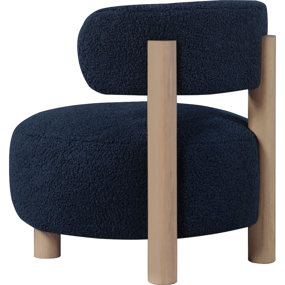 trea blue gold accent chair   