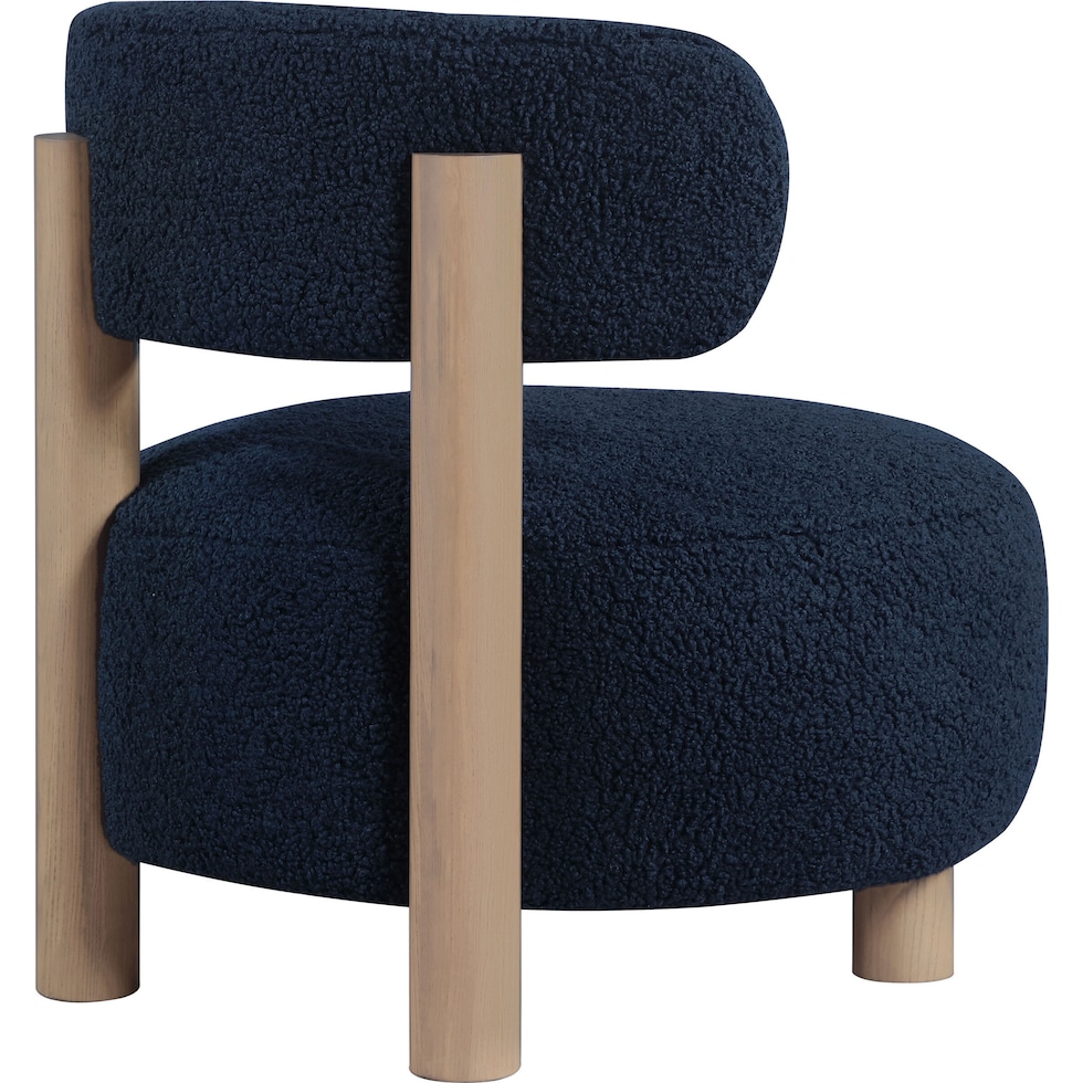 trea blue gold accent chair   