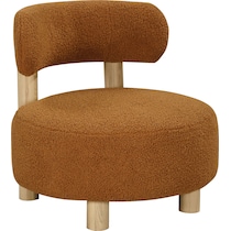 trea orange gold accent chair   