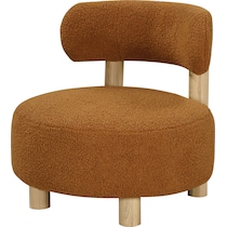 trea orange gold accent chair   