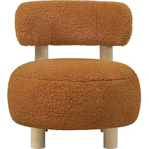 trea orange gold accent chair   