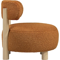 trea orange gold accent chair   
