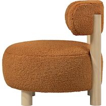 trea orange gold accent chair   