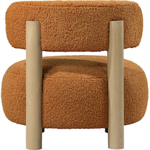 trea orange gold accent chair   