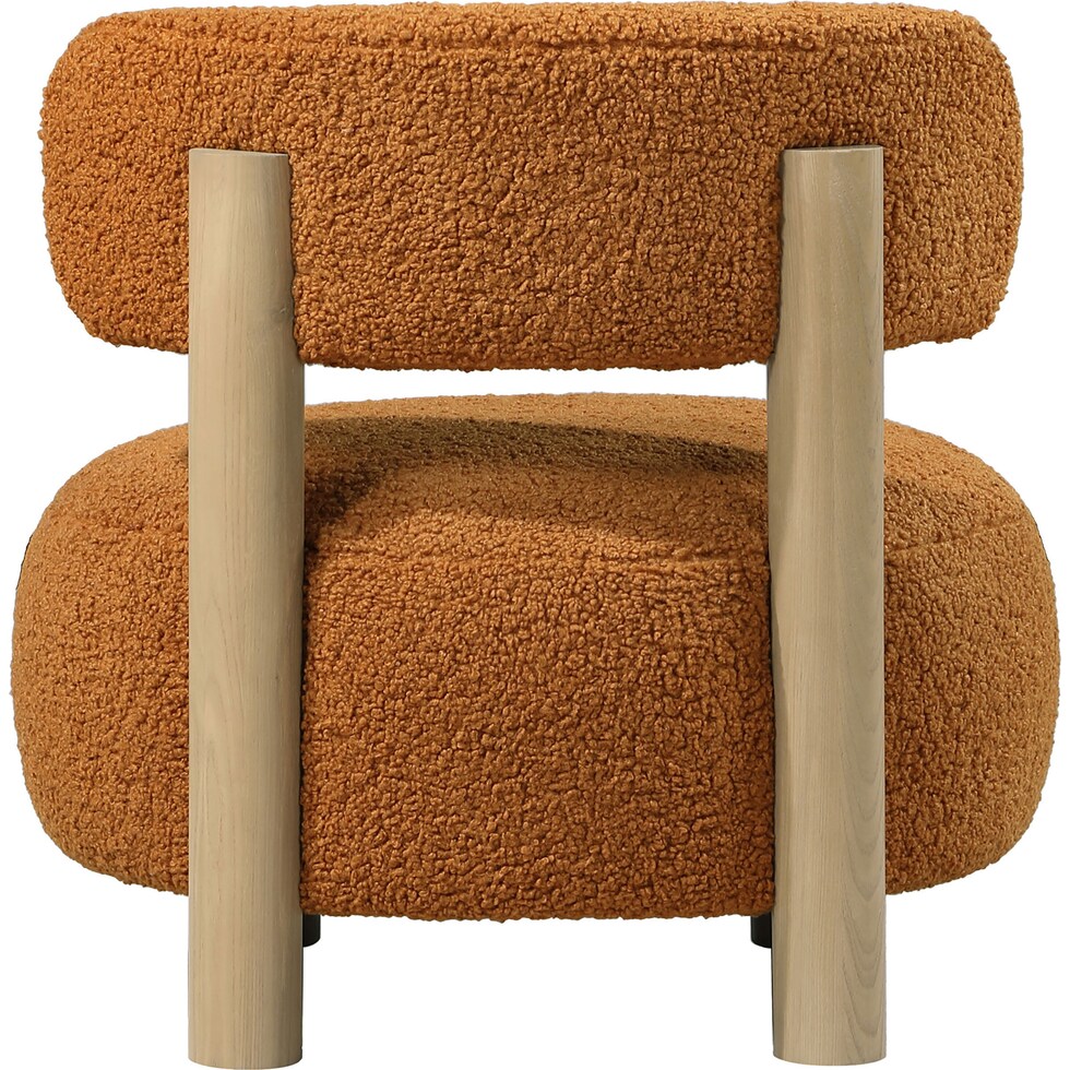 trea orange gold accent chair   