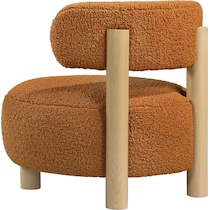 trea orange gold accent chair   