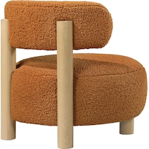 trea orange gold accent chair   