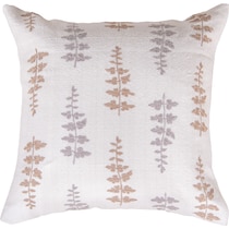 trees white accent pillow   