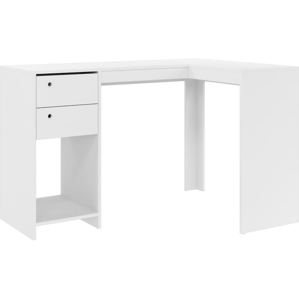 trelica white l shaped desk   