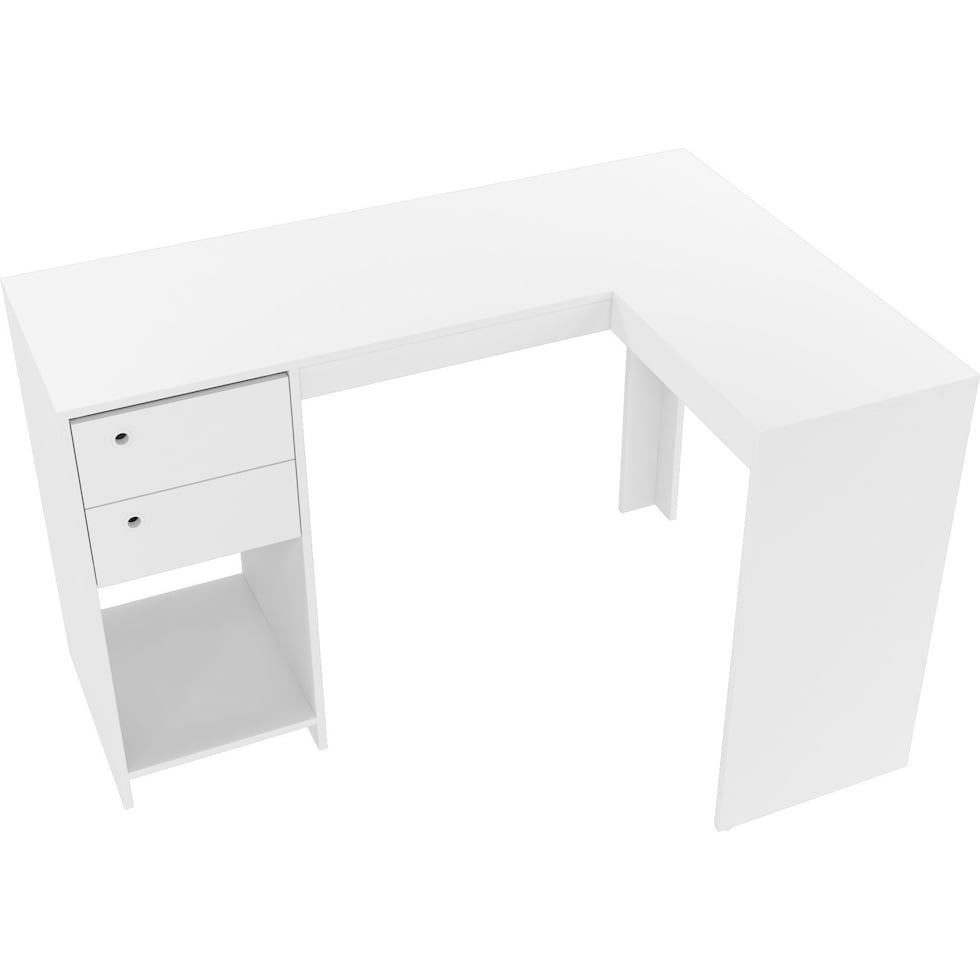 trelica white l shaped desk   