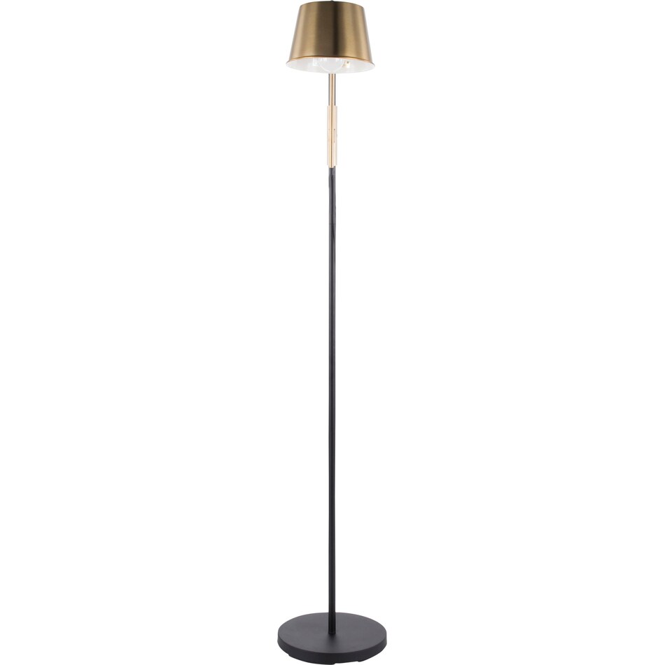 trellis black brass floor lamp   