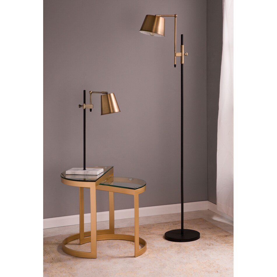 trellis black brass floor lamp   
