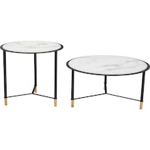 trelly white black gold coffee table   