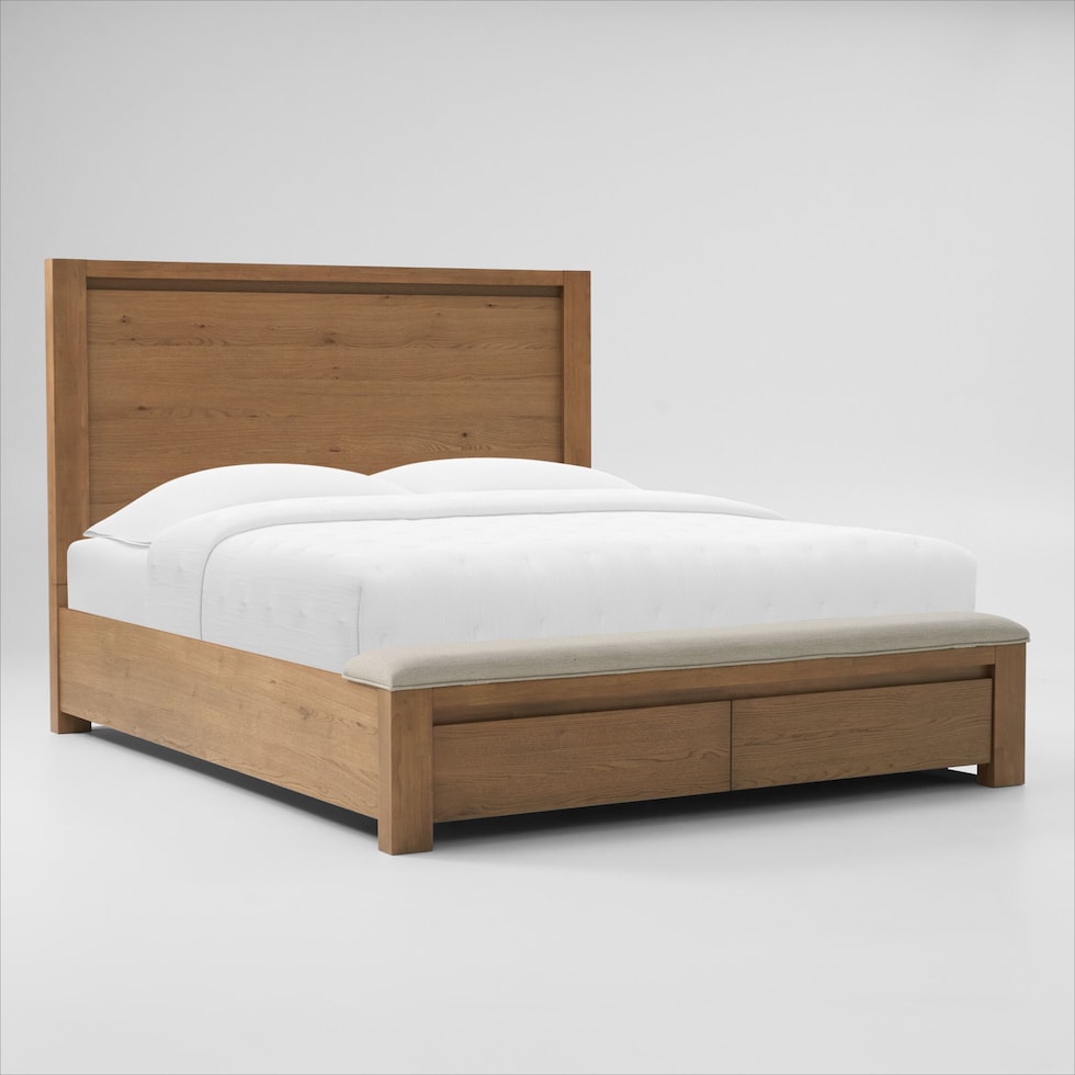 tremont bedroom light brown  pc queen bedroom   