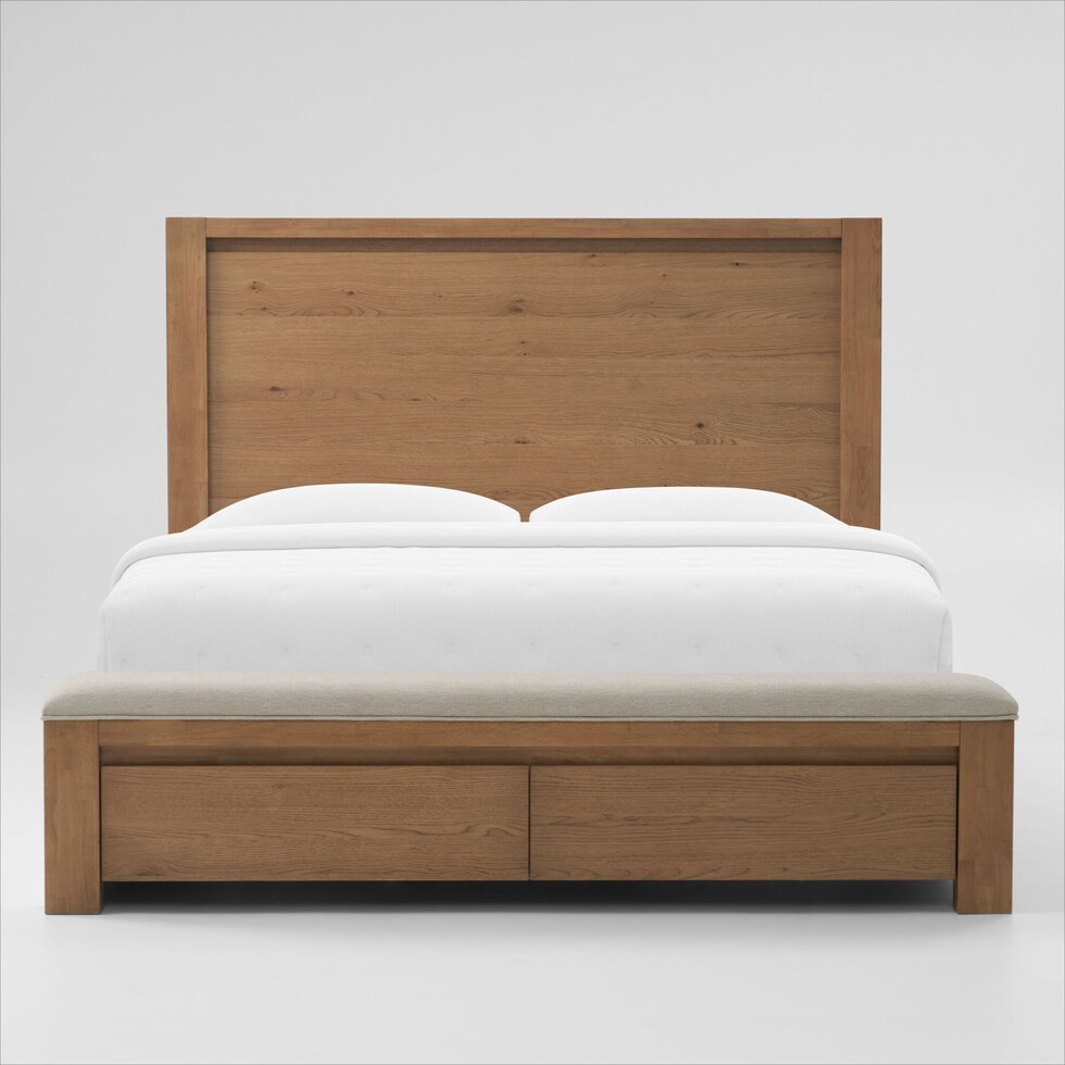 tremont bedroom light brown  pc queen bedroom   