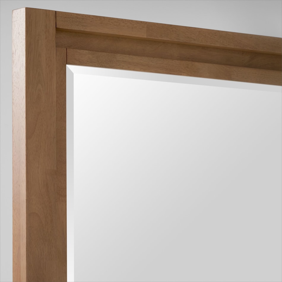 tremont bedroom light brown dresser and mirror   