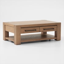 tremont tables light brown coffee table   