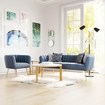 trent blue sofa   