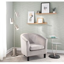 trevi silver accent chair   