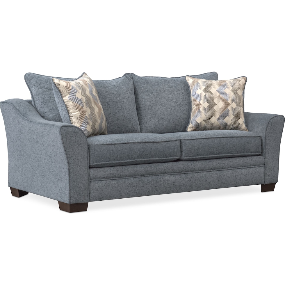 trevor blue loveseat   