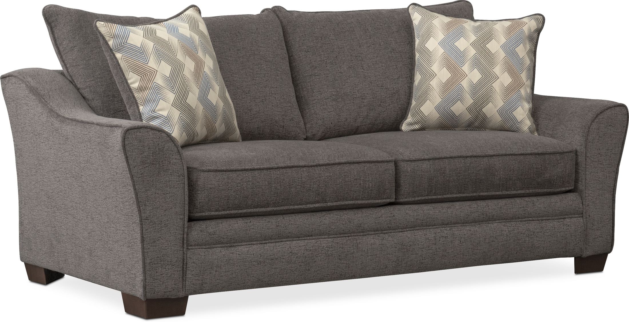 Trevor Full Foam Sleeper Loveseat - Gray | American Signature Furniture