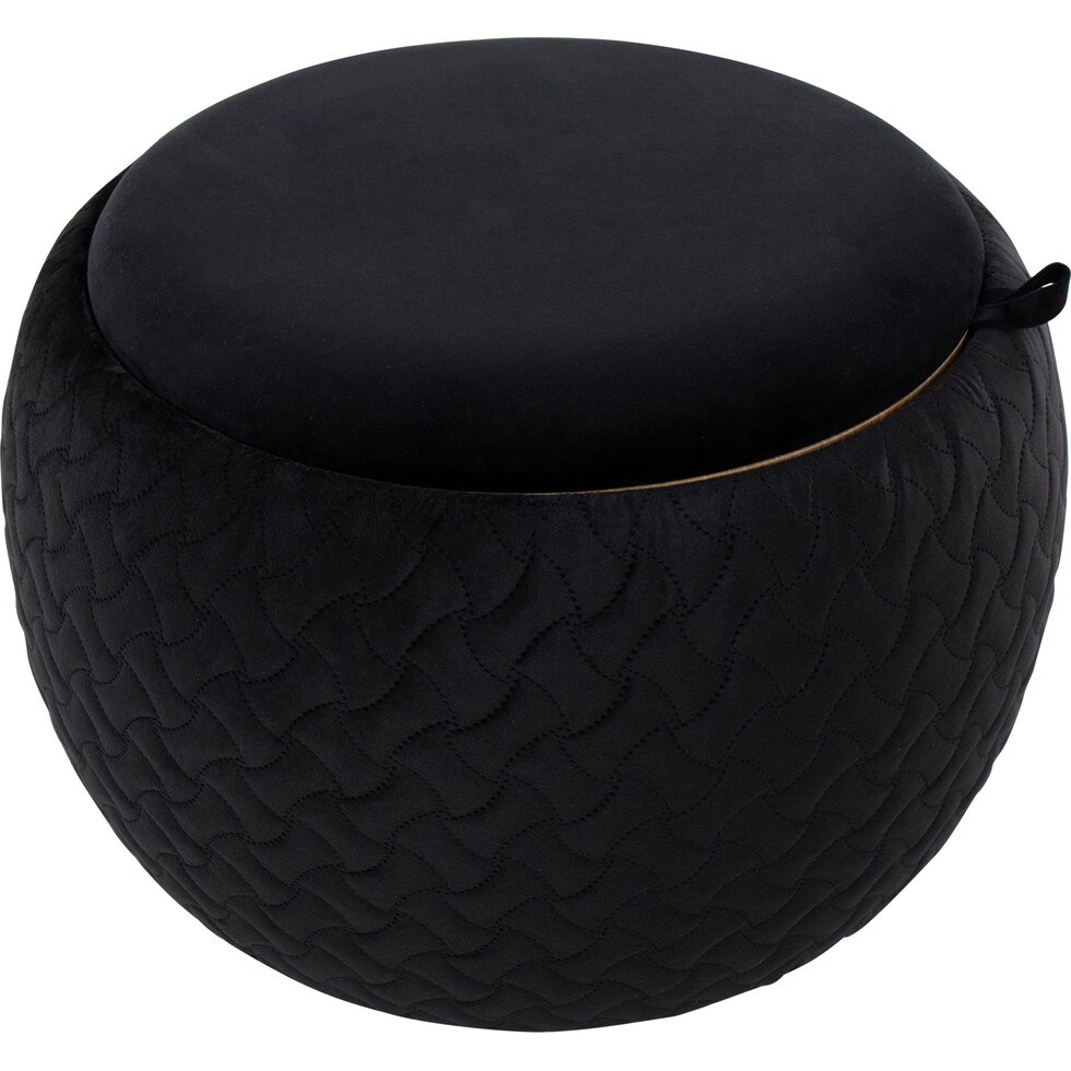 trey black pouf   