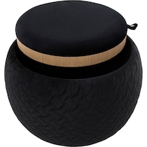 trey black pouf   