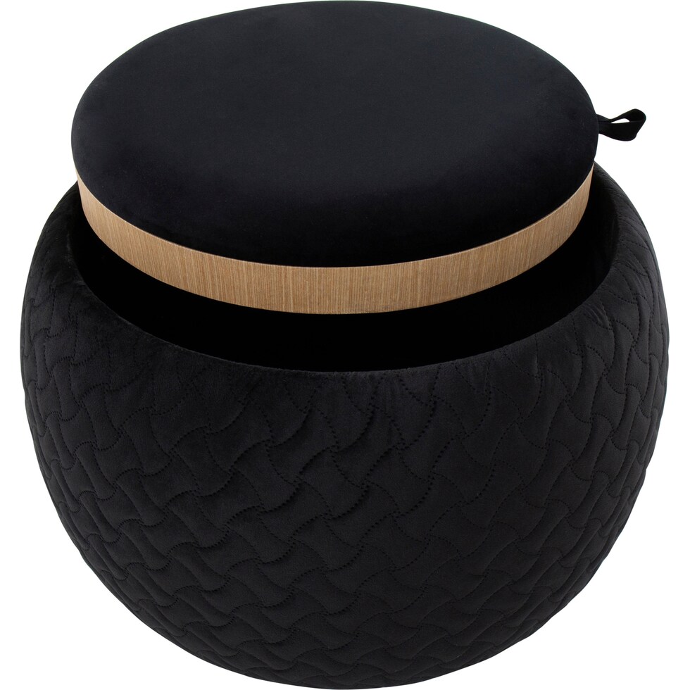 trey black pouf   