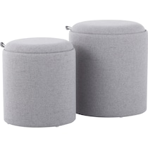 trey gray ottoman   