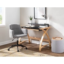 trey gray ottoman   