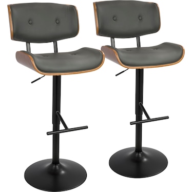 Treyvon Set of 2 Adjustable Bar Stools