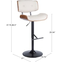 treyvon gray bar stool   