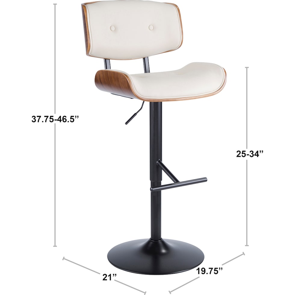 treyvon gray bar stool   