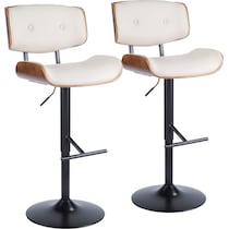 treyvon white bar stool   