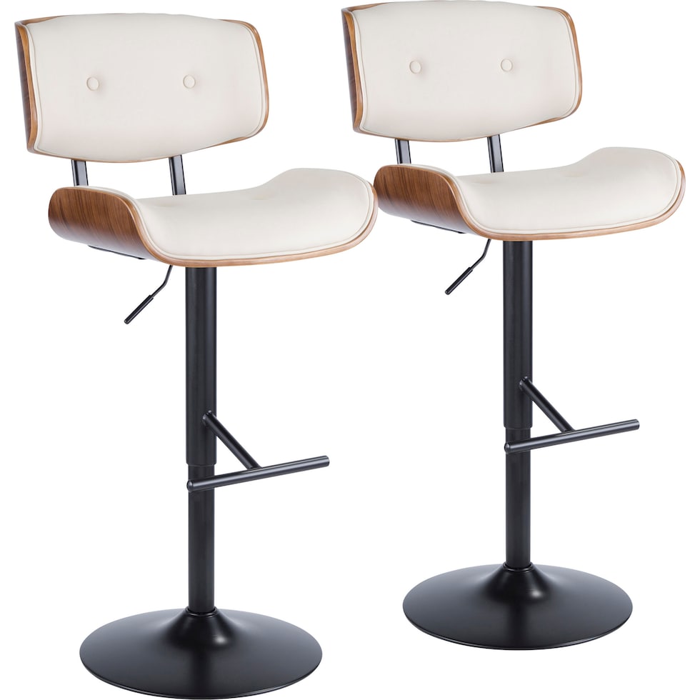 treyvon white bar stool   