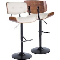 treyvon white bar stool   