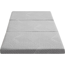 tri fold gray king mattress topper   