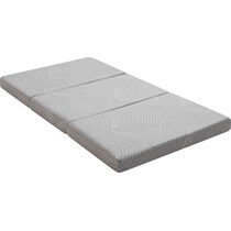 tri fold gray queen mattress topper   