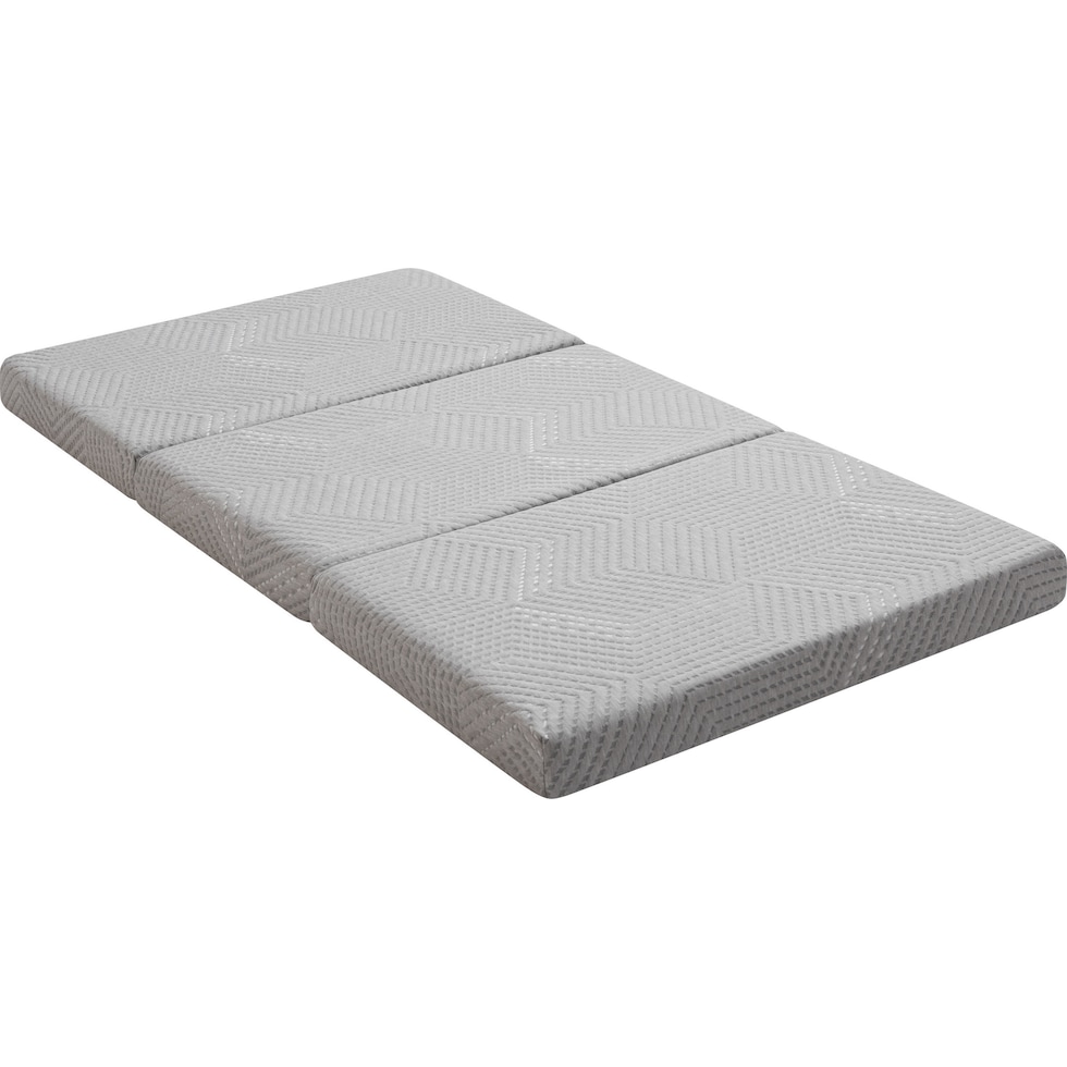 tri fold gray queen mattress topper   