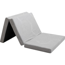 tri fold gray queen mattress topper   