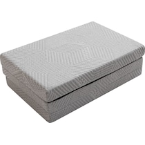 tri fold gray queen mattress topper   