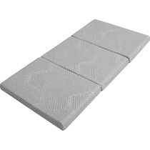 tri fold gray queen mattress topper   