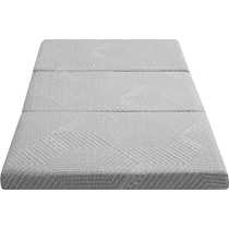 tri fold gray queen mattress topper   